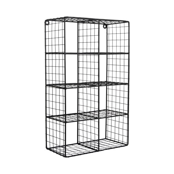 Czarna wielopoziomowa stalowa półka 30 cm Reja – PT LIVING-image-2