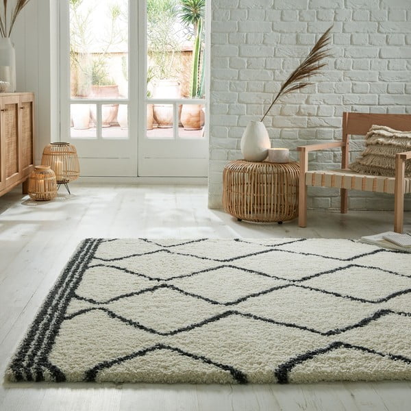 Biały dywan 160x230 cm Riad Berber – Flair Rugs-image-1