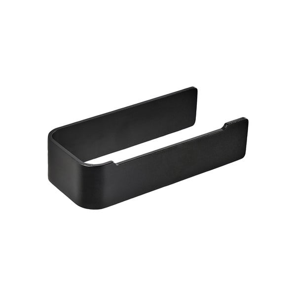 Czarny ścienny metalowy uchwyt na papier toaletowy Ume – Zone-image-2