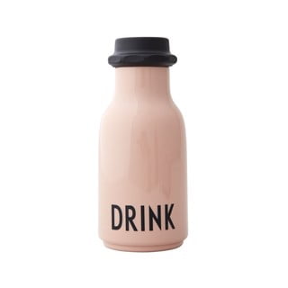 Różowa dziecięca butelka Design Letters Drink, 330 ml