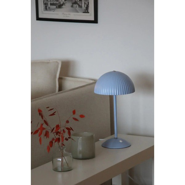 Niebieska metalowa lampa stołowa z metalowym kloszem (wysokość 33,5 cm) Zin – Markslöjd-image-1