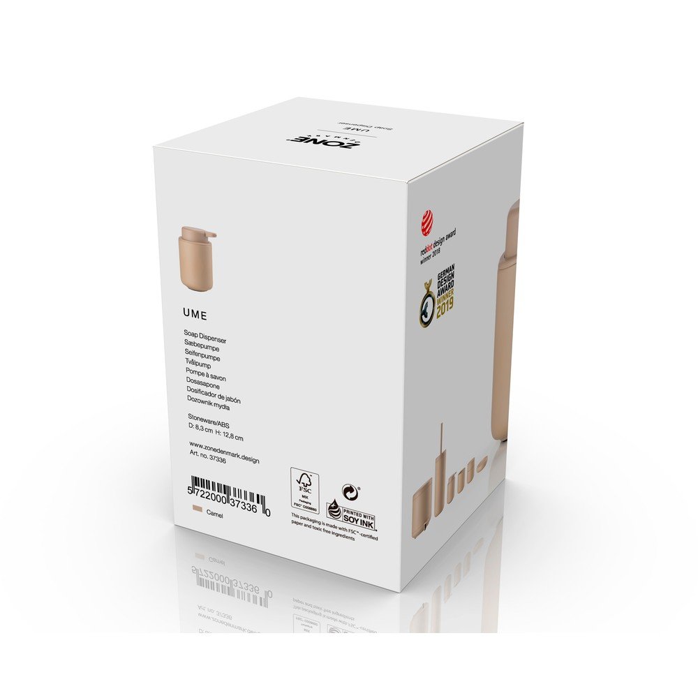 Beżowy kamionkowy dozownik do mydła 250 ml Ume – Zone (zdjęcie 5)