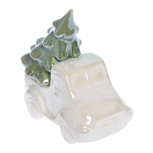 Ceramiczne mini auto z choinką Ewax Tree Deli, wys. 10,5 cm