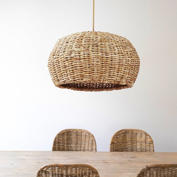 Rattanowa lampa wisząca SULION Nest, wys. 150 cm-image-1