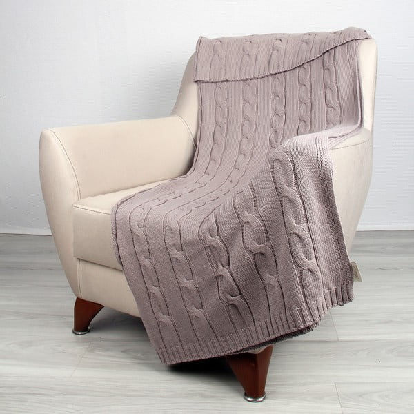 Ciemnobeżowa bawełniana narzuta Homemania Decor Couture, 130x170 cm