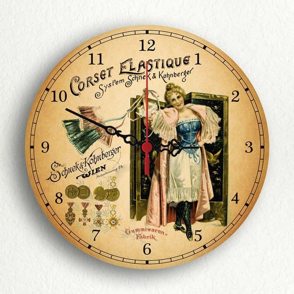 Zegar ścienny Corset Elastique, 30 cm