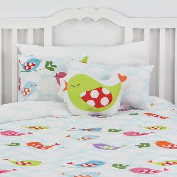 Dziecięca pościel bawełniana z poszewką na poduszkę Mr. FoxLittle Birds, 140x200 cm-image-4