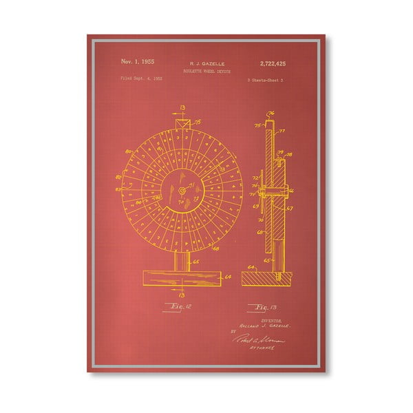 Plakat Roulette Wheel II, 30x42 cm