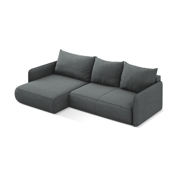 Szary rozkładany/ze schowkiem narożnik (lewostronny) Nanea – Makamii-image-4