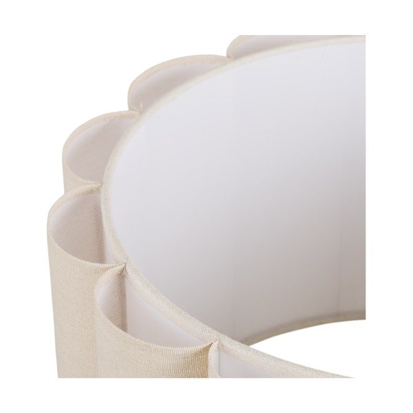 Beżowa/w kolorze srebra lniana lampa stojąca (wysokość 150 cm) Wattom – House Nordic-image-4