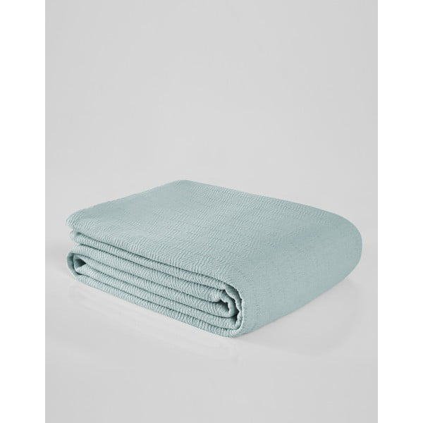 Miętowa bawełniana narzuta na łóżko dwuosobowe 200x230 cm Serenity – Mijolnir-image-1