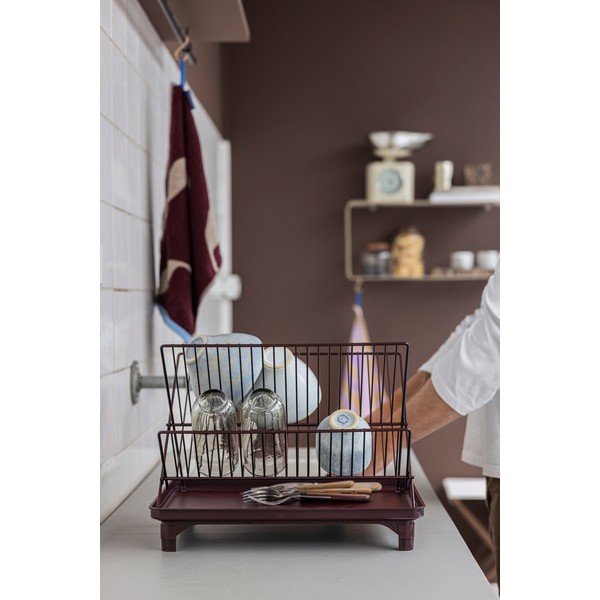 Bordowy ociekacz dwupiętowy 42x29 cm Dry-It – Mette Ditmer Denmark-image-3