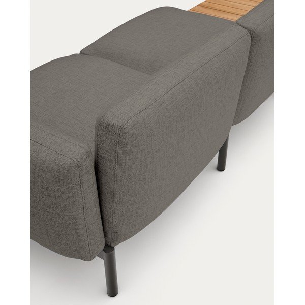 Ciemnoszara tapicerowana sofa ogrodowa Sorells – Kave Home-image-2