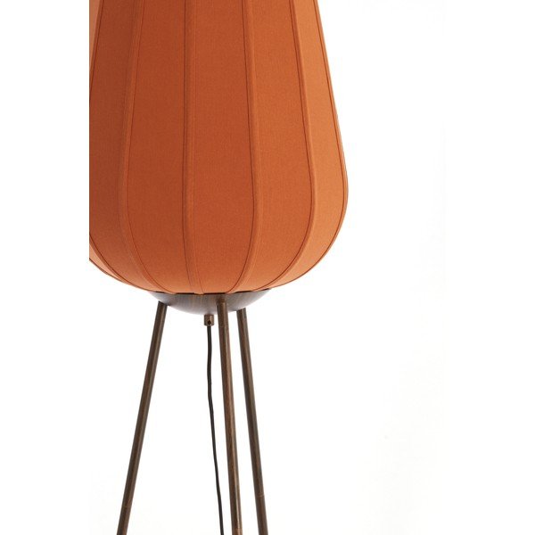 Lampa stojąca w kolorze terakoty z tekstylnym kloszem (wysokość 133 cm) Bibury – Light & Living-image-2
