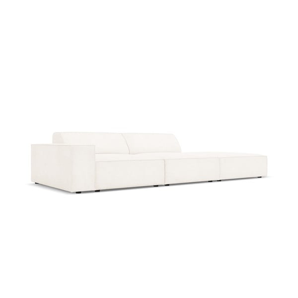 Beżowy narożnik (prawostronny) z materiału bouclé Jodie – Micadoni Home-image-3