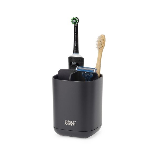 Czarny plastikowy kubek na szczoteczki do zębów EasyStore – Joseph Joseph-image-4