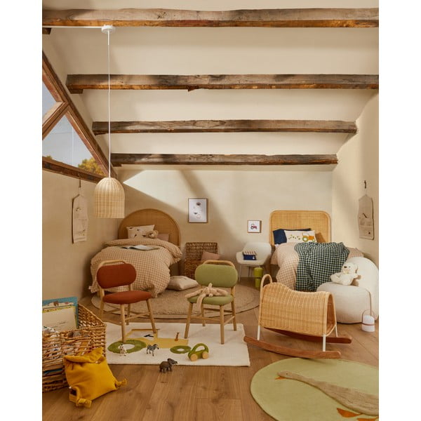 Jasnobrązowy wełniany okrągły dywan tkany ręcznie ø 200 cm Marely – Kave Home-image-1