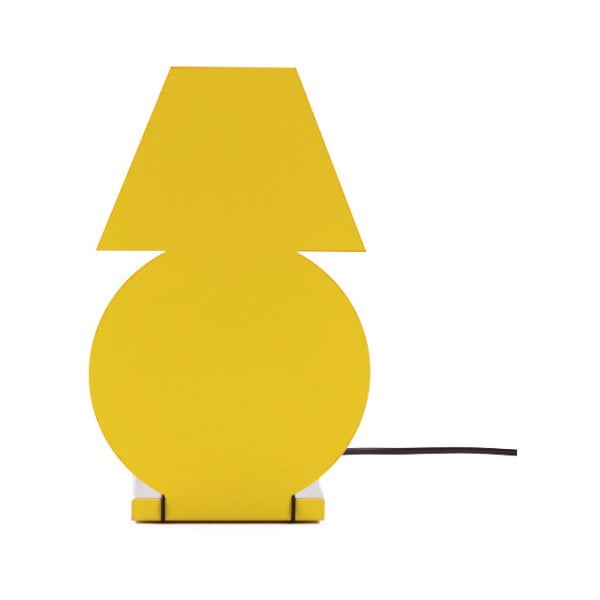 Żółta lampa stołowa Caoscreo Lampadi