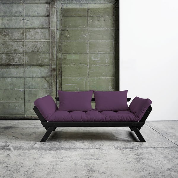 Sofa rozkładana Karup Bebop Black/Purple