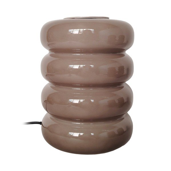 Szarobrązowa szklana lampa stołowa LED (wysokość 16,5 cm) Aro – Leitmotiv