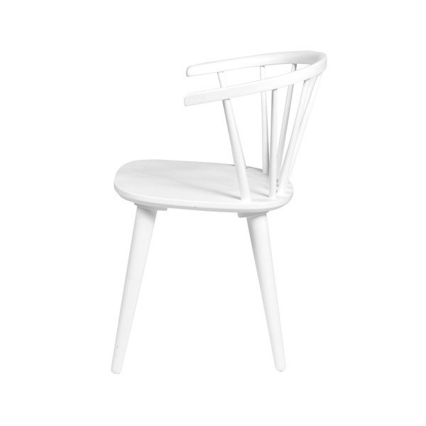 Białe krzesło do jadalni z drewna kauczukowca Rowico Carmen-image-4