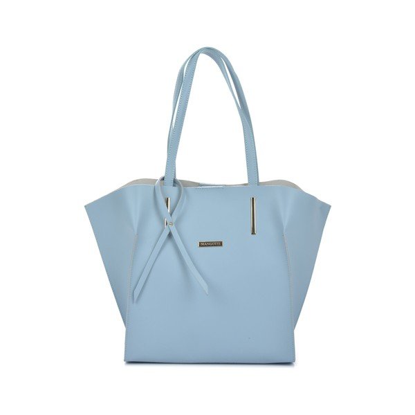 Jasnoniebieska torebka skórzana Mangotti Bags Caritta
