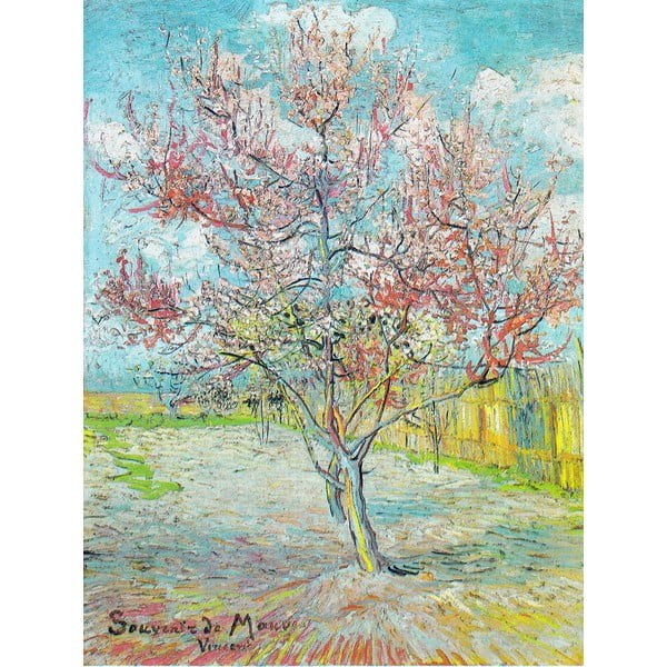 Obraz – reprodukcja 50x70 cm Pink Peach Trees, Vincent van Gogh – Fedkolor