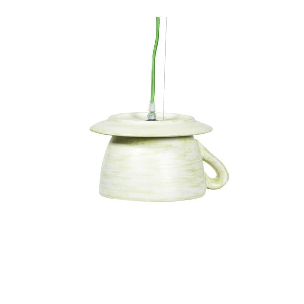 Jasnozielona ceramiczna lampa wisząca Creative Lightings Coffee Time