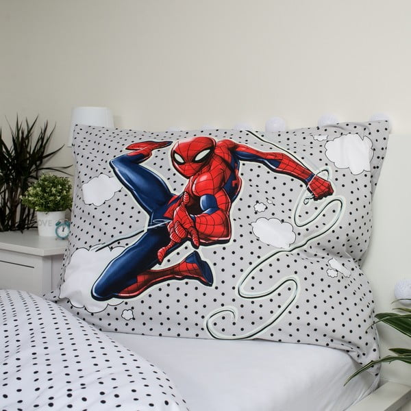Bawełniana fluorescencyjna pościel dziecięca 140x200 cm Spiderman – Jerry Fabrics-image-3