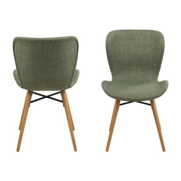 Zestaw 2 zielonych krzeseł Actona Batilda-image-2