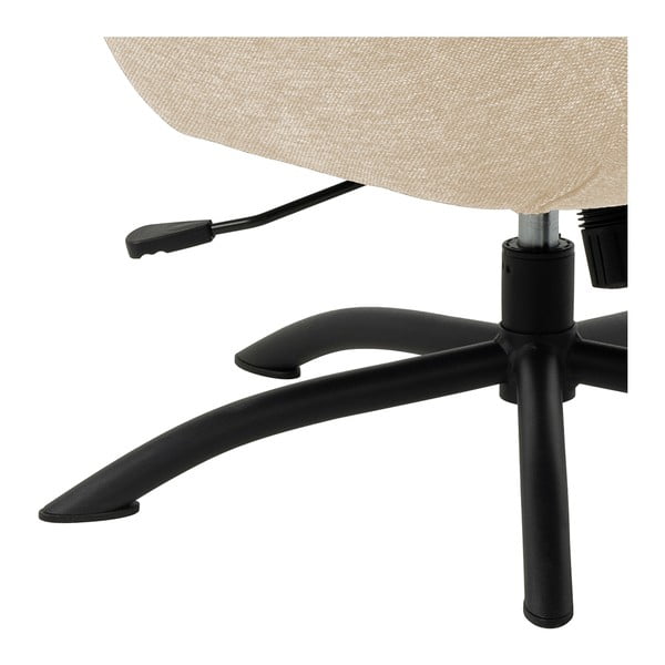 Kremowobiały fotel uszak z podnóżkiem Actona Talgarth-image-4