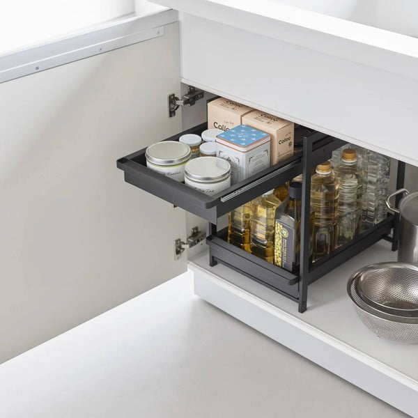 Czarna metalowa dodatkowa półka 30x42 cm Tower – YAMAZAKI-image-2