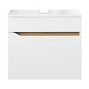 Biała niska wisząca szafka bez umywalki 60x53 cm Set 857 – Pelipal