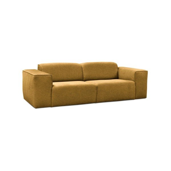 Żółta sofa 3-osobowa Cosmopolitan Design Phoenix-image-1