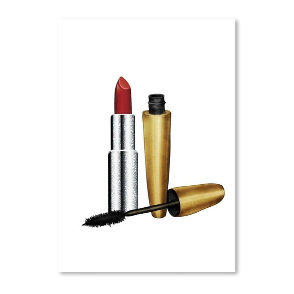 Plakat Americanflat Lipstick and Mascara, 30x42 cm