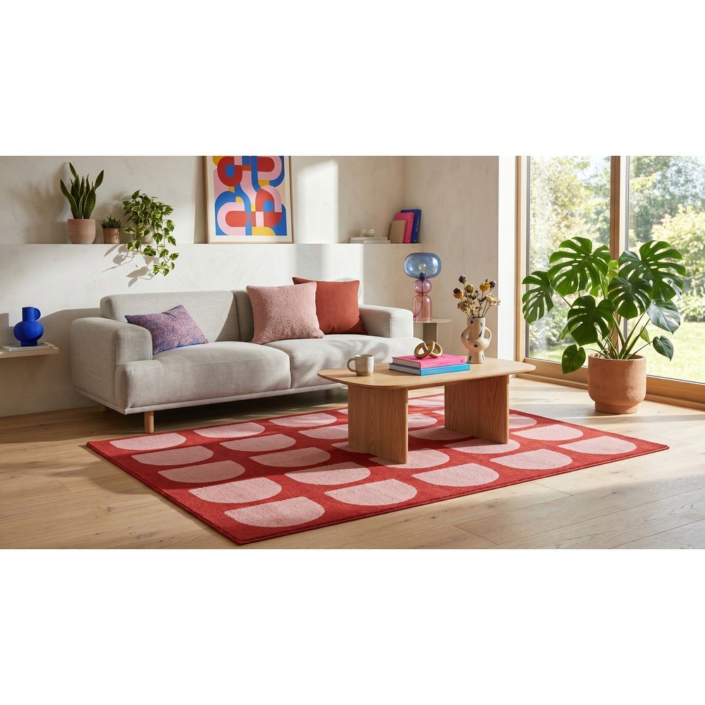 Czerwony/różowy dywan 160x230 cm Pomegranate – ESTE (zdjęcie 5)