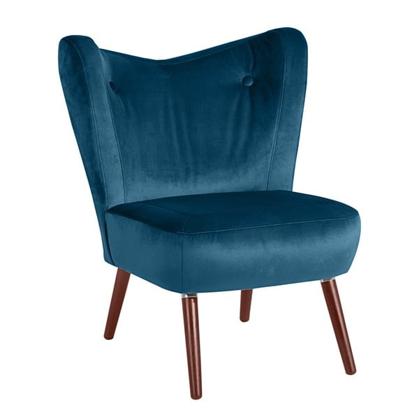 Niebieski fotel Max Winzer Sari Velvet