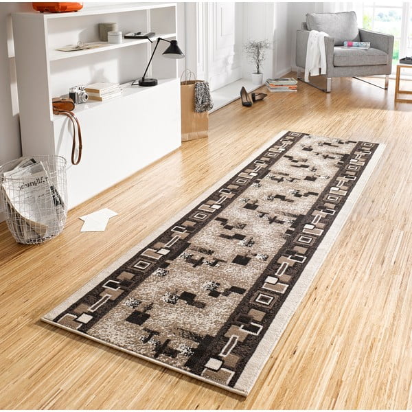 Brązowy dywan chodnikowy 80x250 cm Cube – Hanse Home-image-1