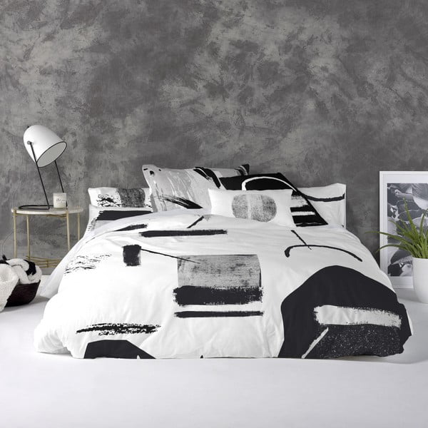 Bawełniana poszwa na kołdrę Blanc Shapes, 200x200 cm-image-1