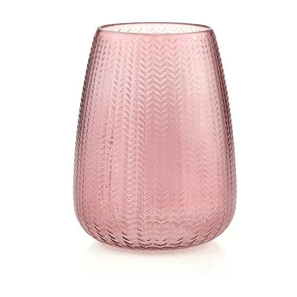 Jasnoróżowy szklany wazon (wysokość 24 cm) Sevilla – AmeliaHome