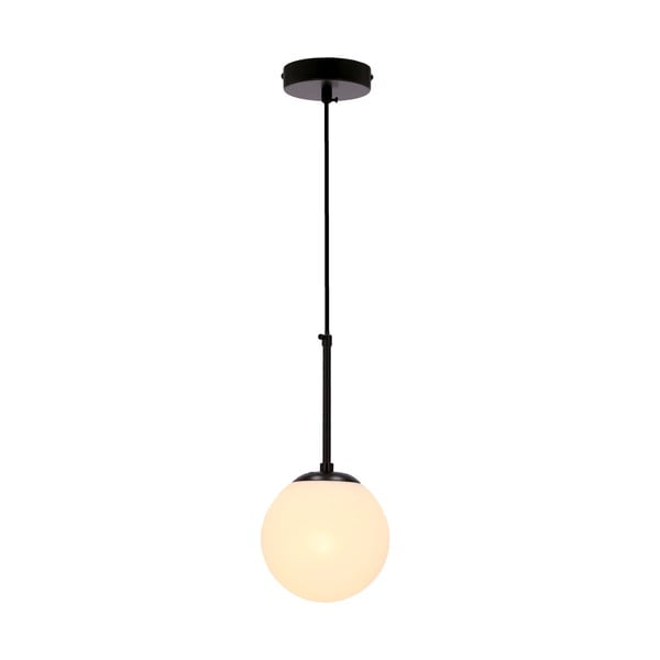 Czarna lampa wisząca ze szklanym kloszem ø 15 cm Pompei – Candellux Lighting-image-1