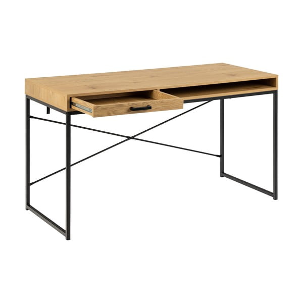 Biurko w dekorze dzikiego dębu Actona Seaford, 58x140 cm-image-2