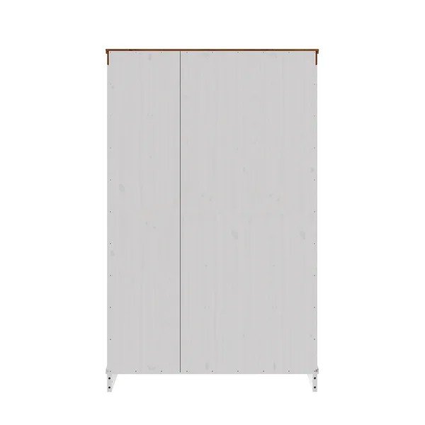 Biała/w bursztynowym kolorze szafka z litego drewna sosnowego 74x118x35 cm Anita – Støraa-image-4