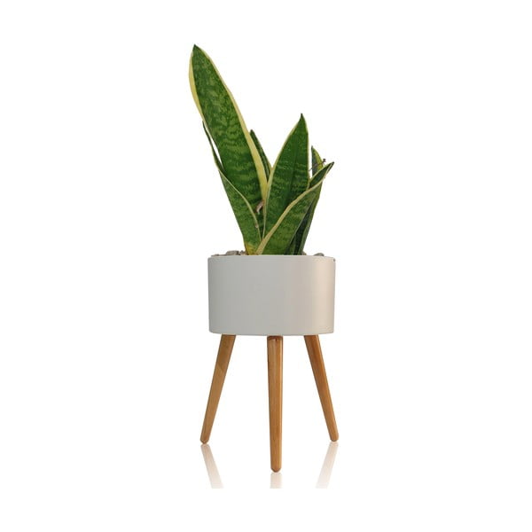 Biała doniczka samonawadniająca Tomasucci Calla, ø 33 cm-image-1