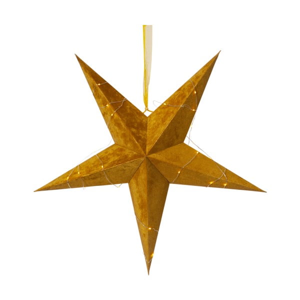 Świąteczna dekoracja świetlna w złotym kolorze Star Trading Velvet, ø 60 cm