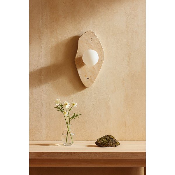 Beżowy kamienny kinkiet ø 10 cm Hilde – Opviq lights-image-2