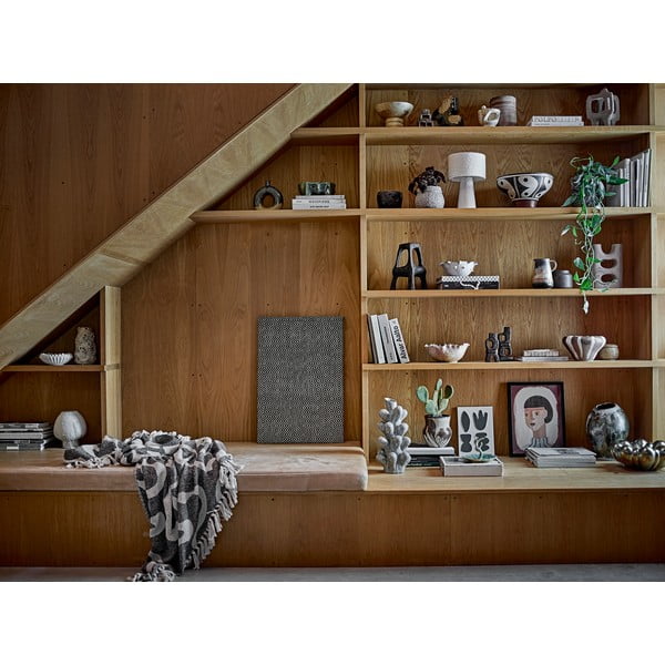 Czarno-beżowy koc z bawełny z recyklingu 130x160 cm Salobre – Bloomingville-image-4