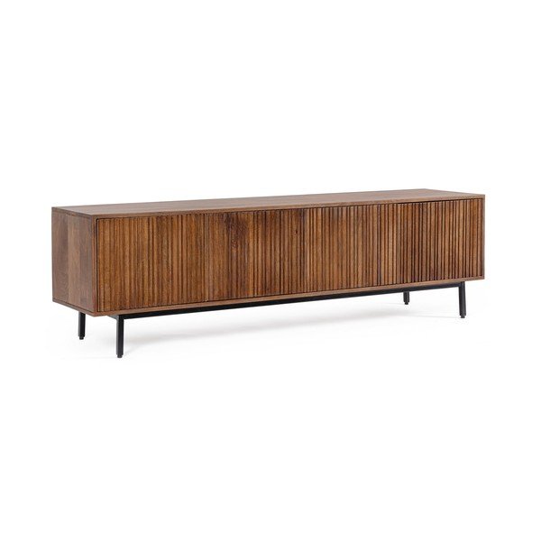 Szafka pod TV z litego drewna mango w naturalnym kolorze 170x50x40 cm Tadita – Bizzotto-image-2