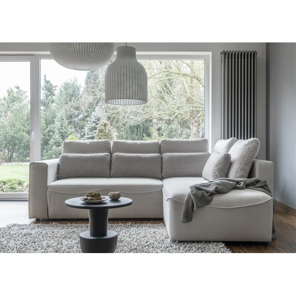 Kremowy rozkładany narożnik (róg zmienny) Homely Tommy – Miuform-image-1