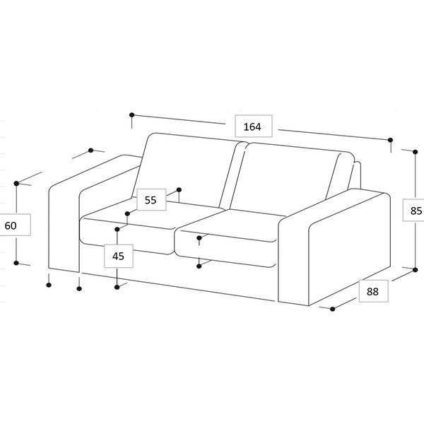 Beżowa sofa 164 cm Copenhagen – Scandic-image-4